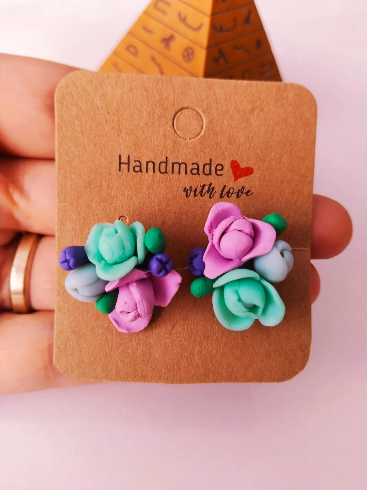 Çiçekli Polimer Kil Küpe Pinterest