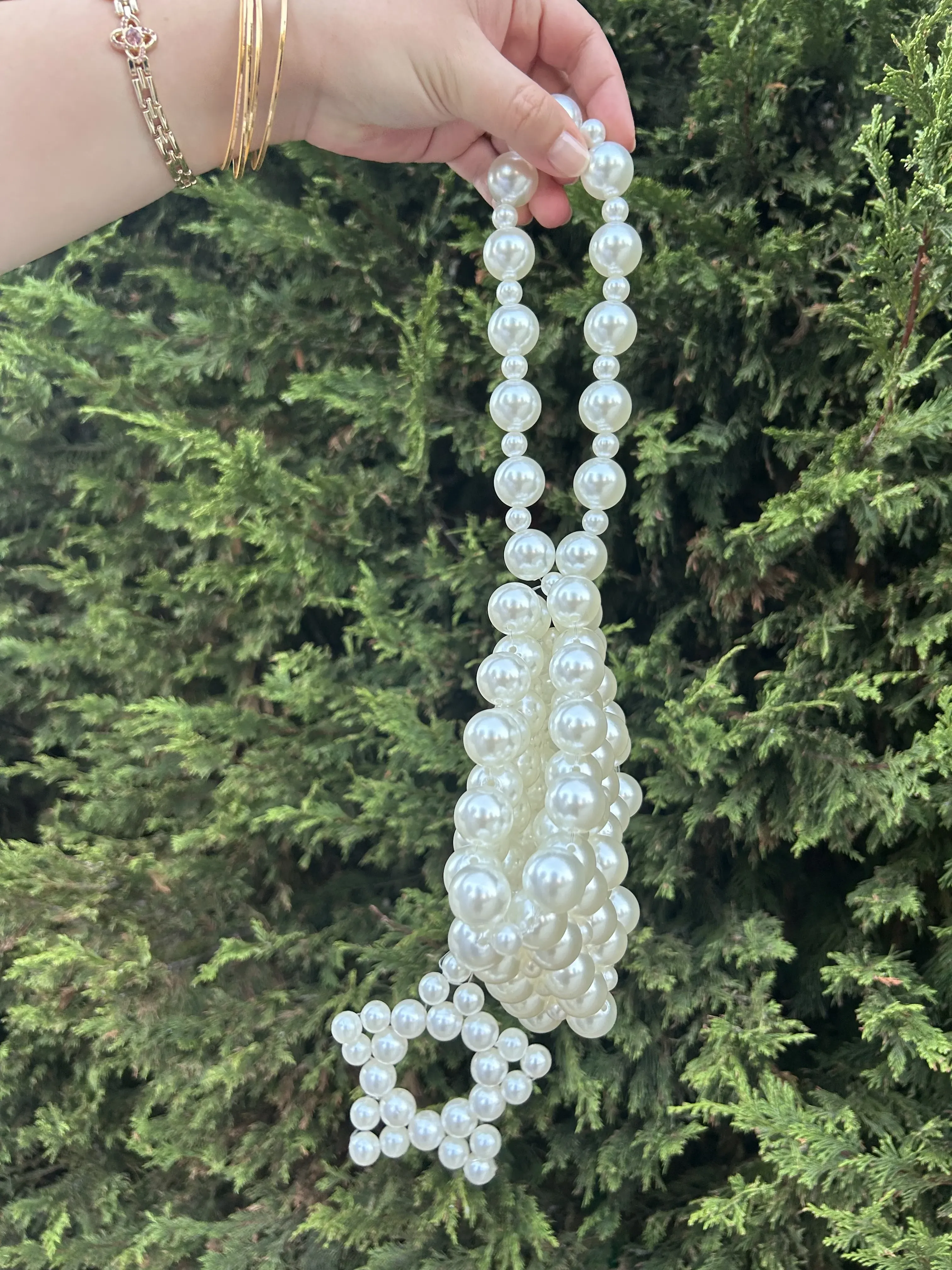 Handmade Pearl Beaded Bag