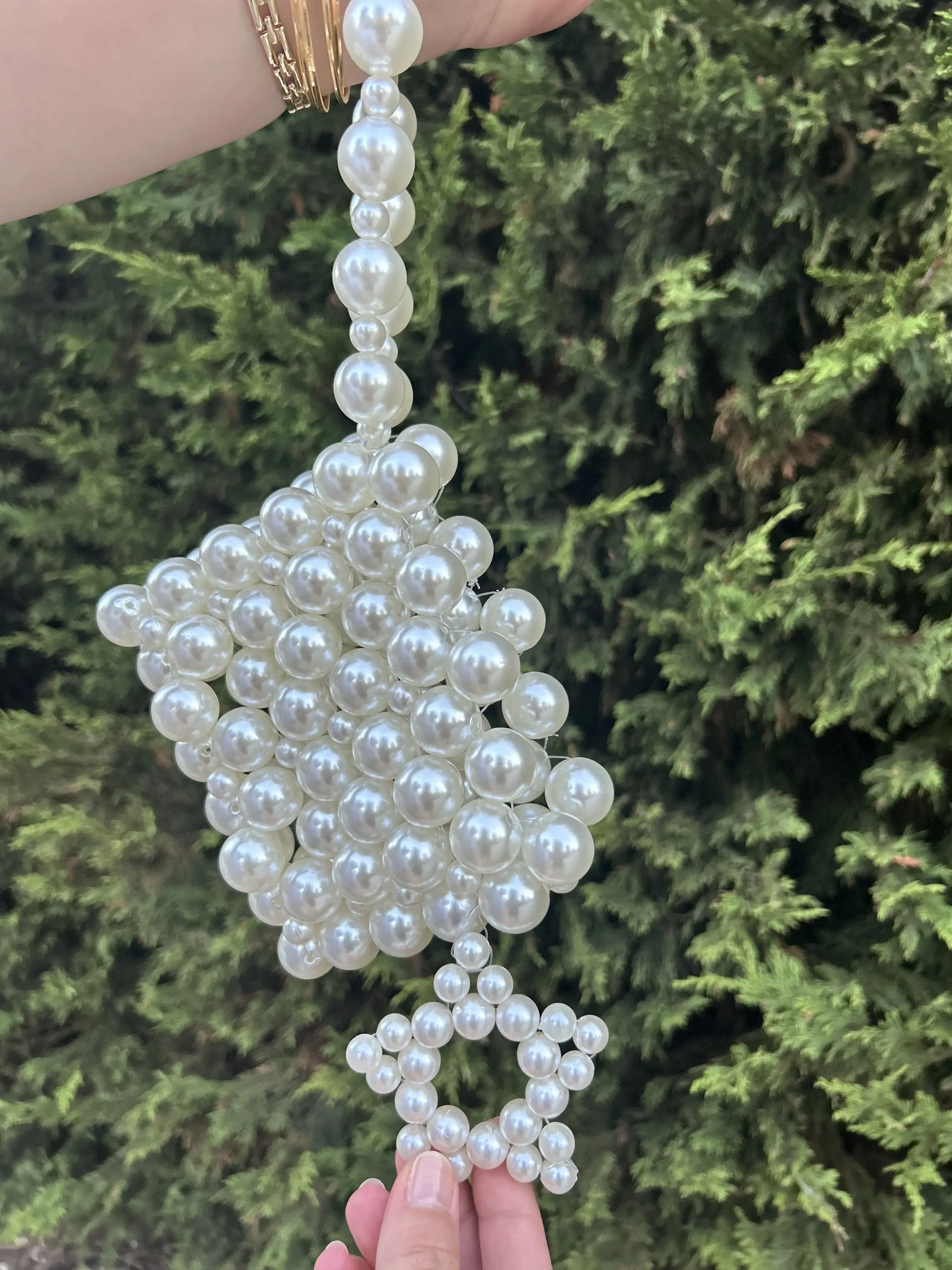 Handmade Pearl Beaded Bag