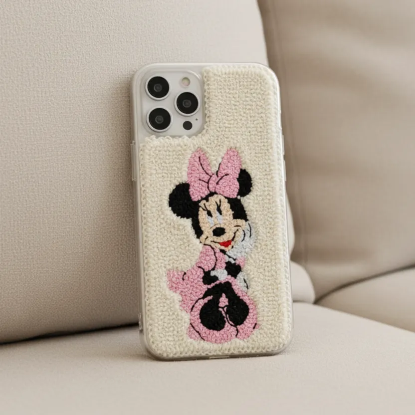 iPhone 16 Pro Max Compatible Minnie Mouse Character Punch Phone Case