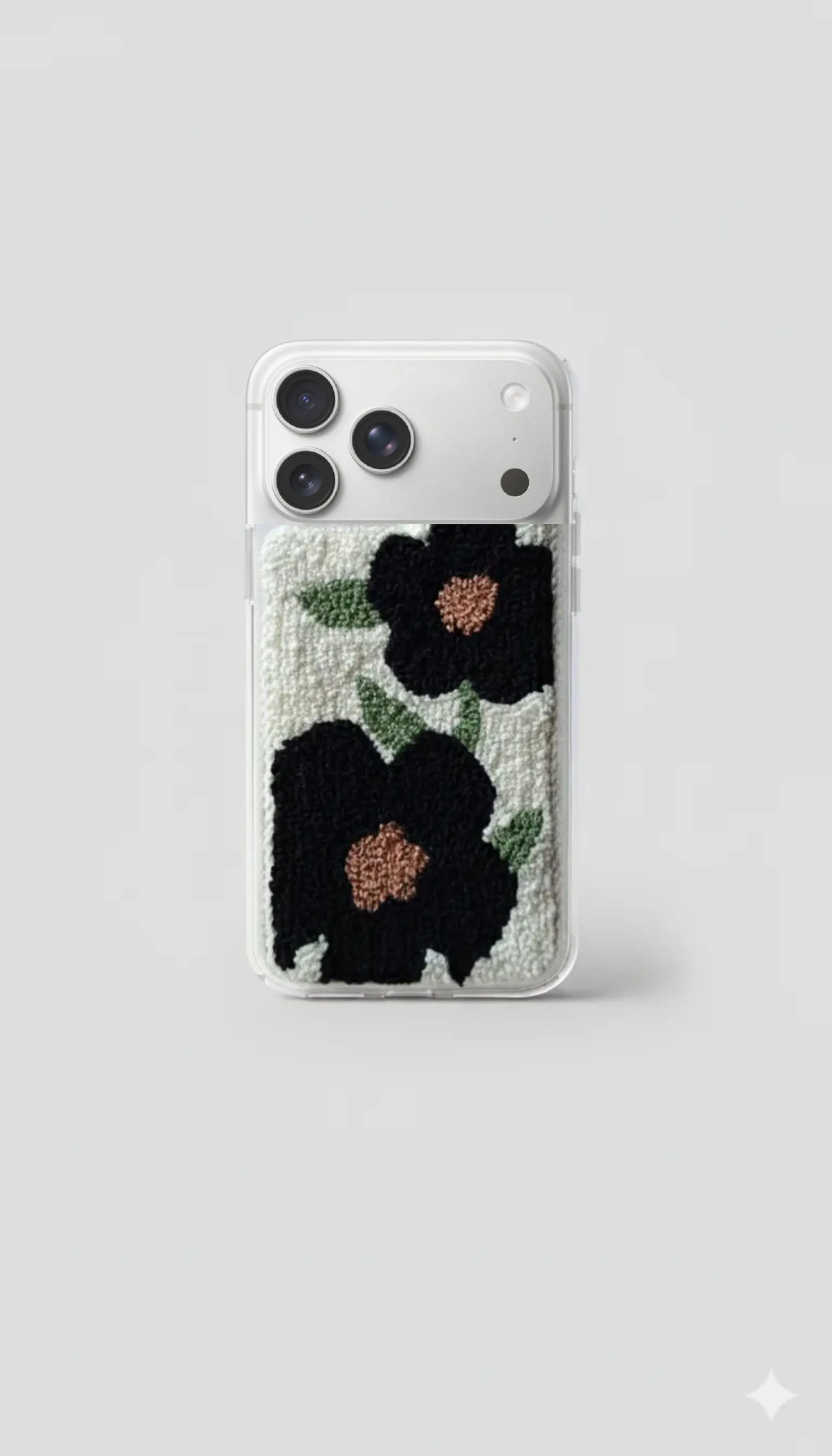 iPhone 17 Pro Compatible Flower Pattern Punch Phone Case