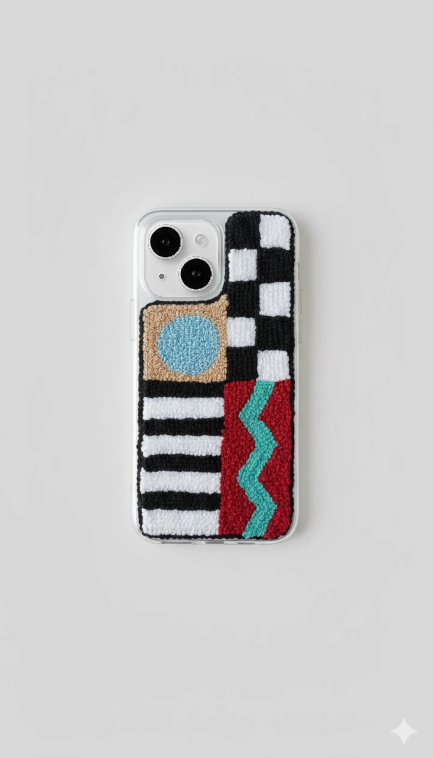 iPhone 14 Plus Uyumlu Geometrik Modern Tasarım Punch Telefon Kılıfı