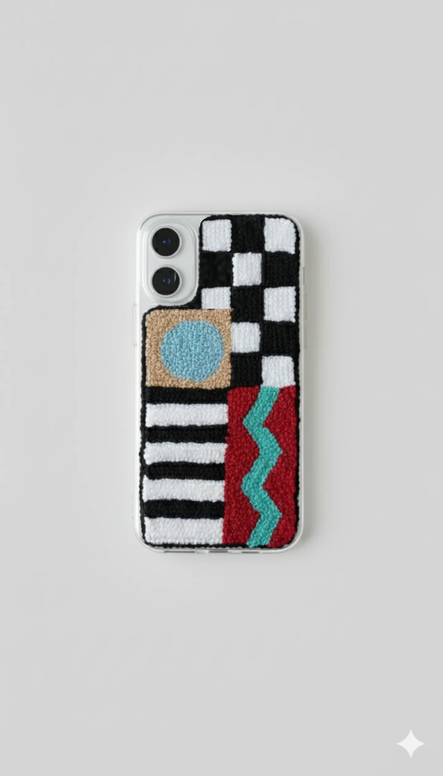 iPhone 16 Plus Uyumlu Geometrik Modern Tasarım Punch Telefon Kılıfı