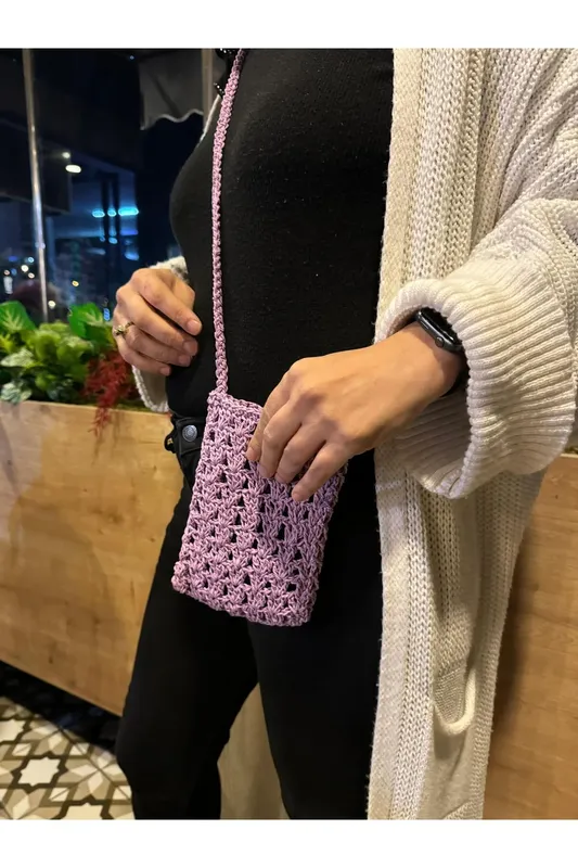 Lilac Colored Small Shoulder Bag Elegant and Stylish Design