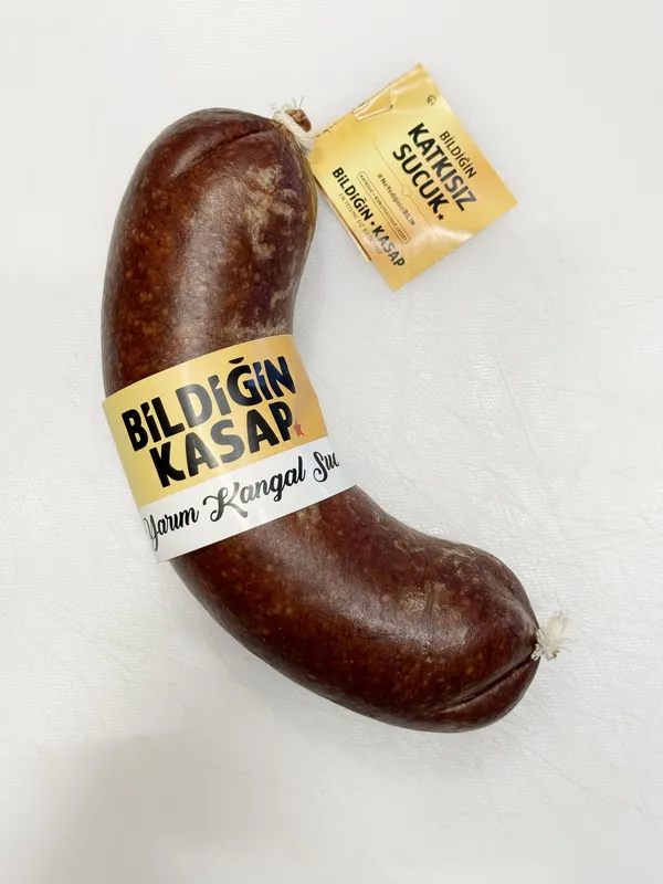 Natural Additive-Free Half Kangal Sausage Aged High Quality Beef and Fresh Spices