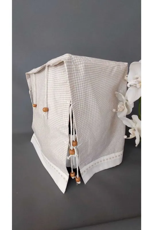 Stylish Wooden Beaded and Rope Cage Cover