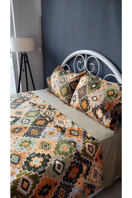 Decorative and Stylish Double Duvet Cover Set with Ethnic Patterns