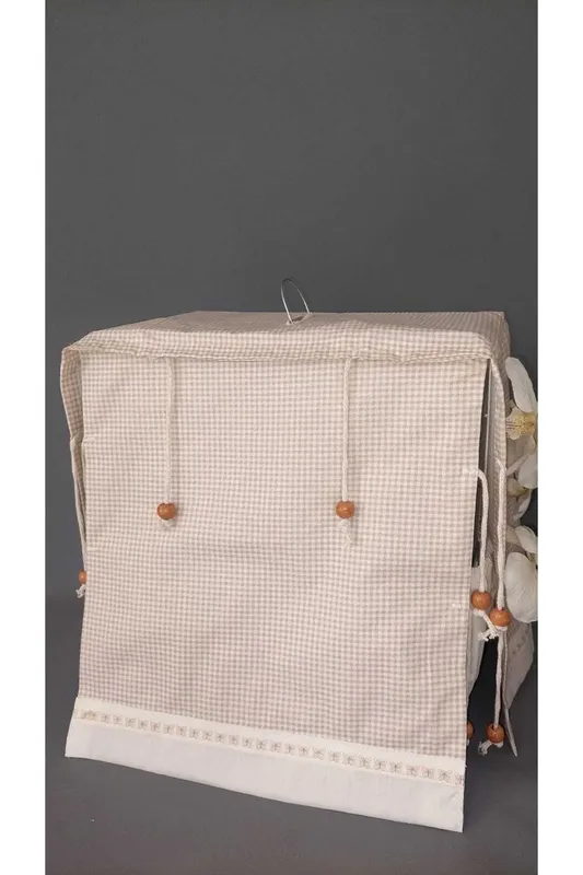 Stylish Wooden Beaded and Rope Cage Cover
