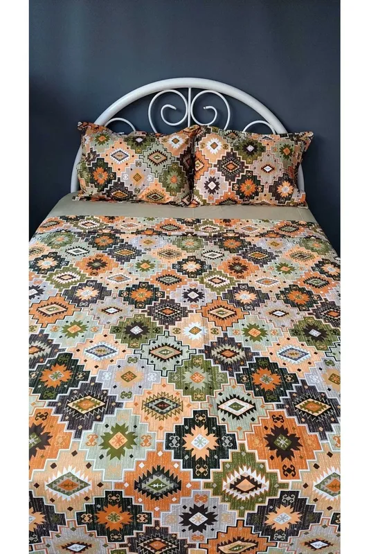Decorative and Stylish Double Duvet Cover Set with Ethnic Patterns