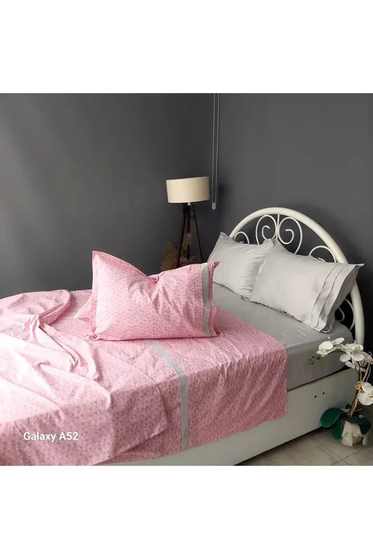 DOUBLE RAINBOW PATTERNED PINK DUVET COVER SET