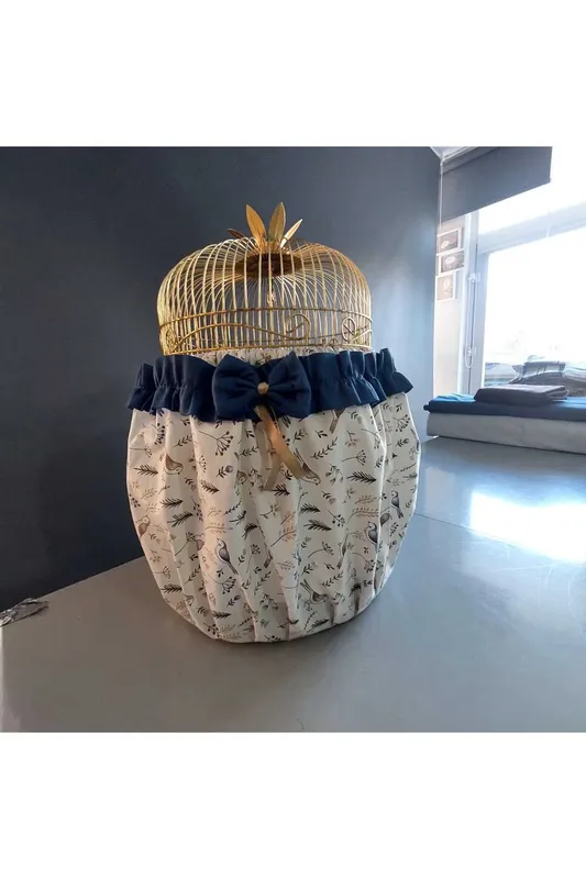 Fiyonklu Fırfırlı Kuş Kafes Tülü