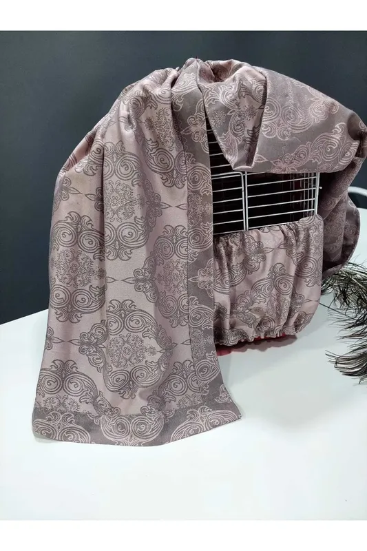 Opel Silk Fabric Kpai Patterned Bird Cage Cover