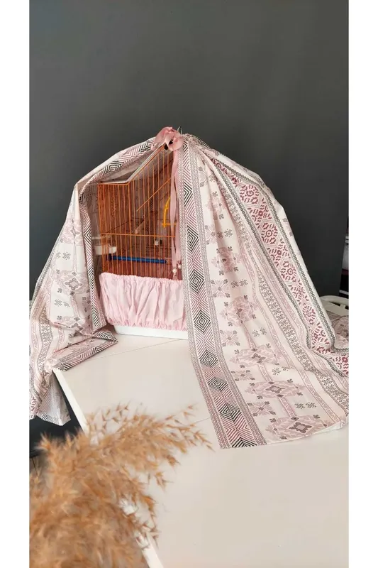 Pink Motif Birdcage Cover