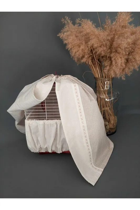 Decorative Stylish Adjustable Beige Colored Useful Cage Cover