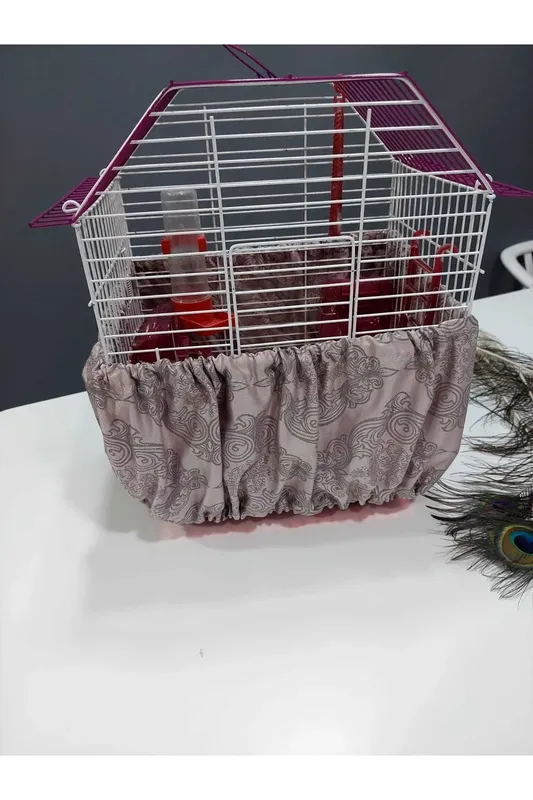 Opel Silk Fabric Kpai Patterned Bird Cage Cover