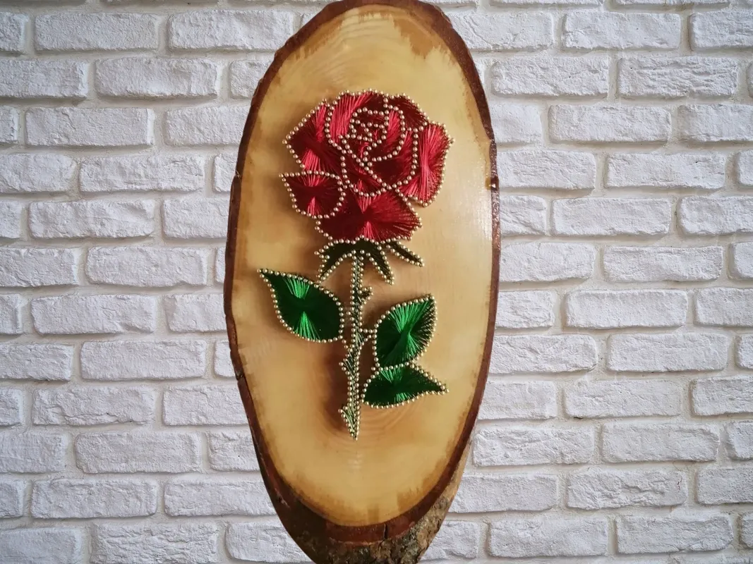 Rose Motif Philography Wooden Engagement Tray Handmade Stylish Meaningful Word Engagement Tray
