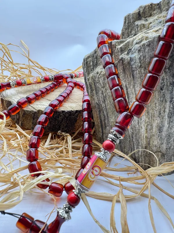 Handmade Prayer Beads with Galatasaray Logo Design