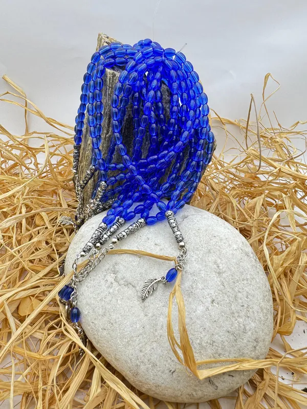 Handmade Prayer Beads in Magnificent and Unique Blue Color