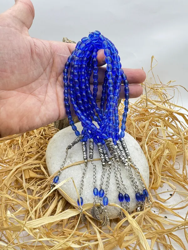 Handmade Prayer Beads in Magnificent and Unique Blue Color