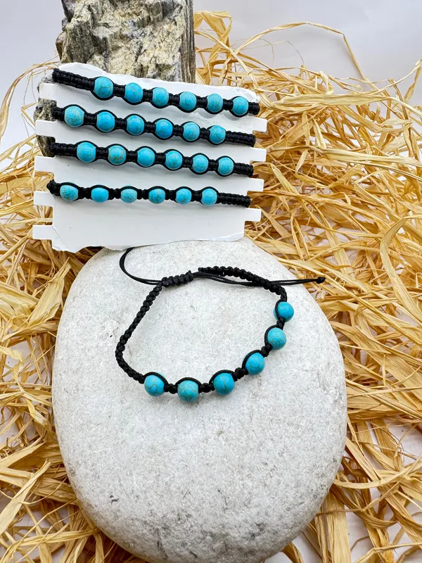 Special Design Adjustable Turquoise Stone Unisex Bracelet
