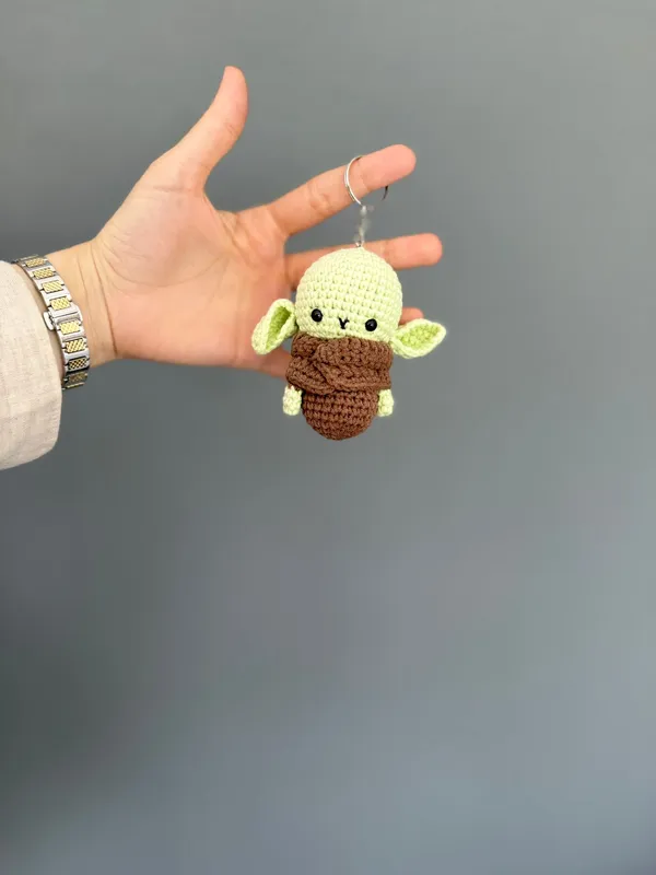 Oyuncak Bebek Yoda Amigurumi Anahtarlık Star Wars Tutkunlarına Özel Zarif Hediye