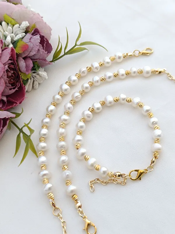 Genuine Natural Water Pearl Wrist Adjustable Chain