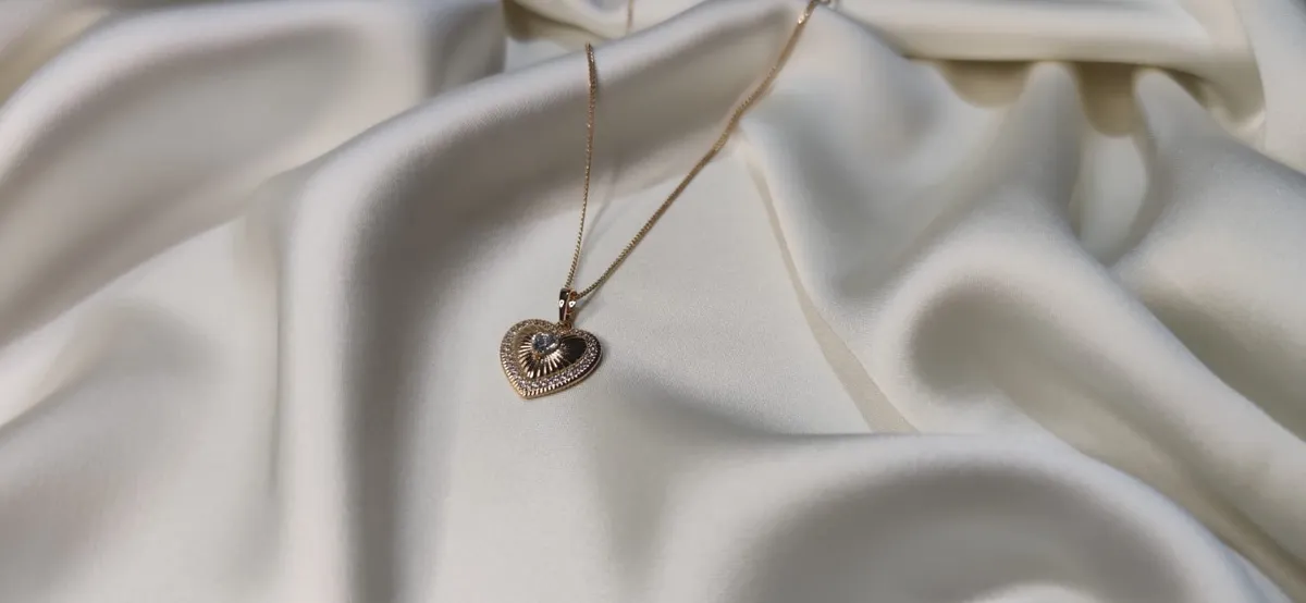 Elegant Heart-shaped Necklace with Stone Details