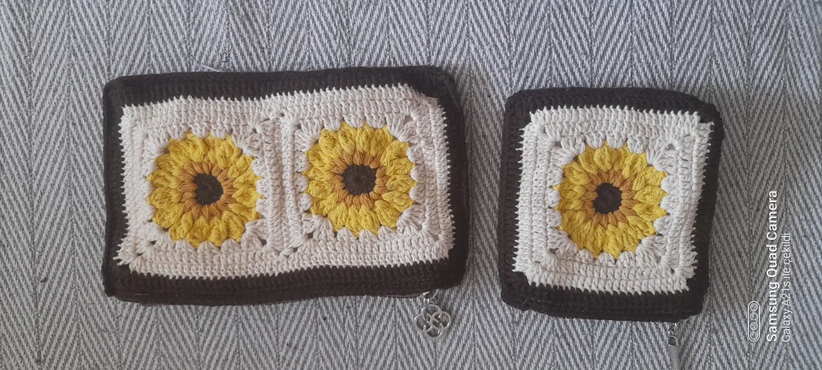Cotton Knitting Yarn Handbag Coin Purse