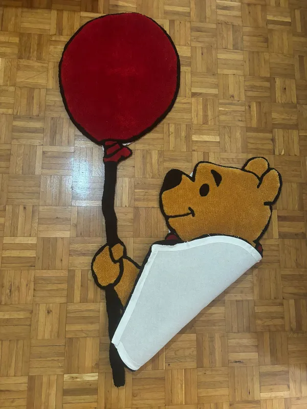 Hand-Woven Decorative Carpet with Winnie Characters
