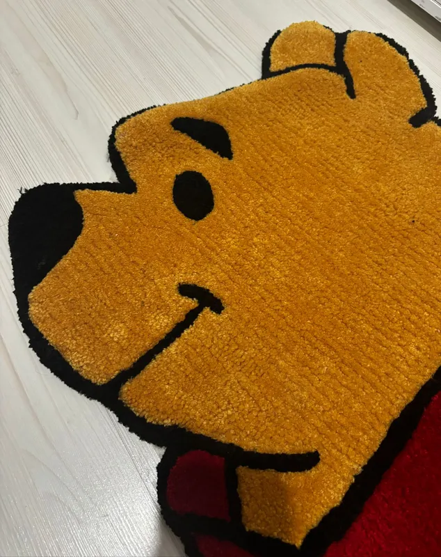 Hand-Woven Decorative Carpet with Winnie Characters