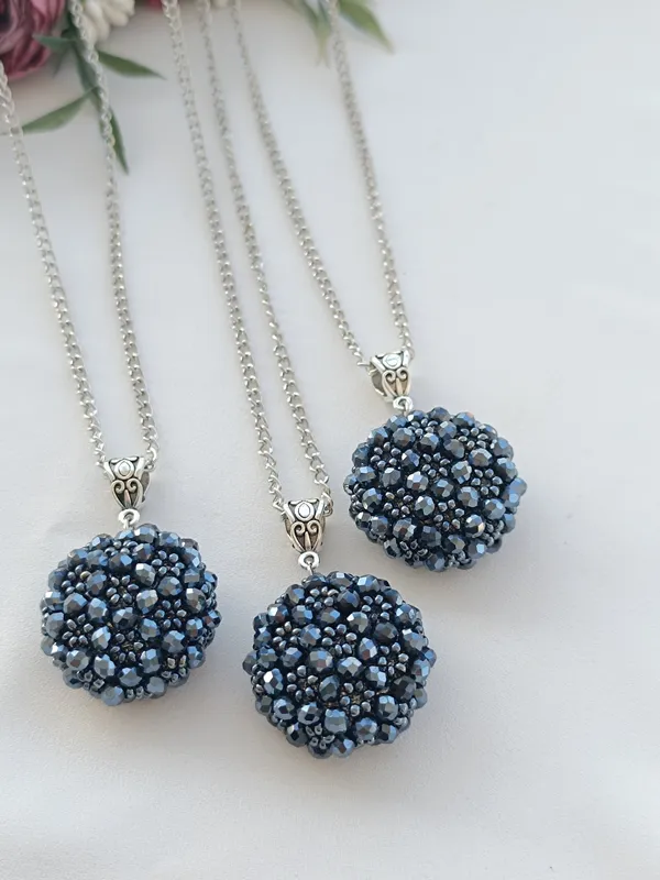 Entirely handcrafted beaded necklace with protection prayers