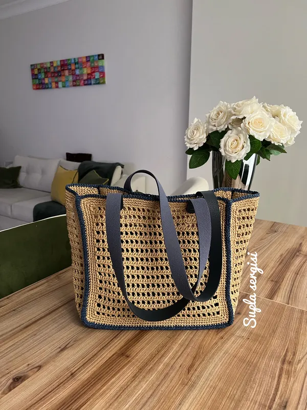 Handmade Straw Bag Ideal for Beach and Everyday Use