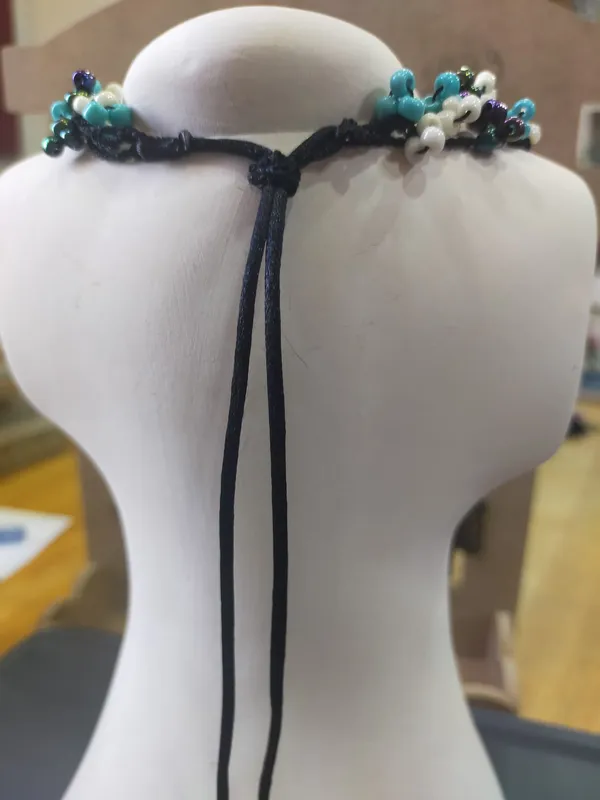 Circassian and Cherry Laced Authentic Necklace with Elevator
