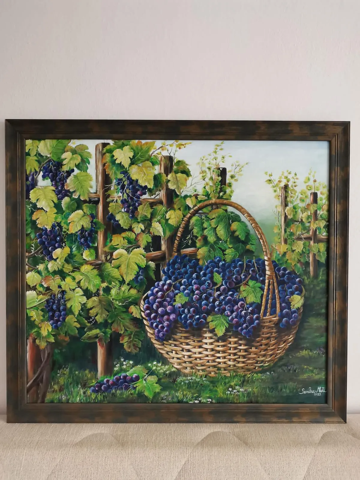 Üzüm Bağı Temalı Yağlı Tablo 50*50