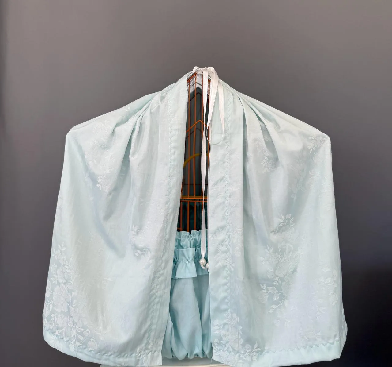 Turkuaz Renkli Kuş Kafesi Alt-Üst Örtü Takımı – Pratik ve Şık Koruma