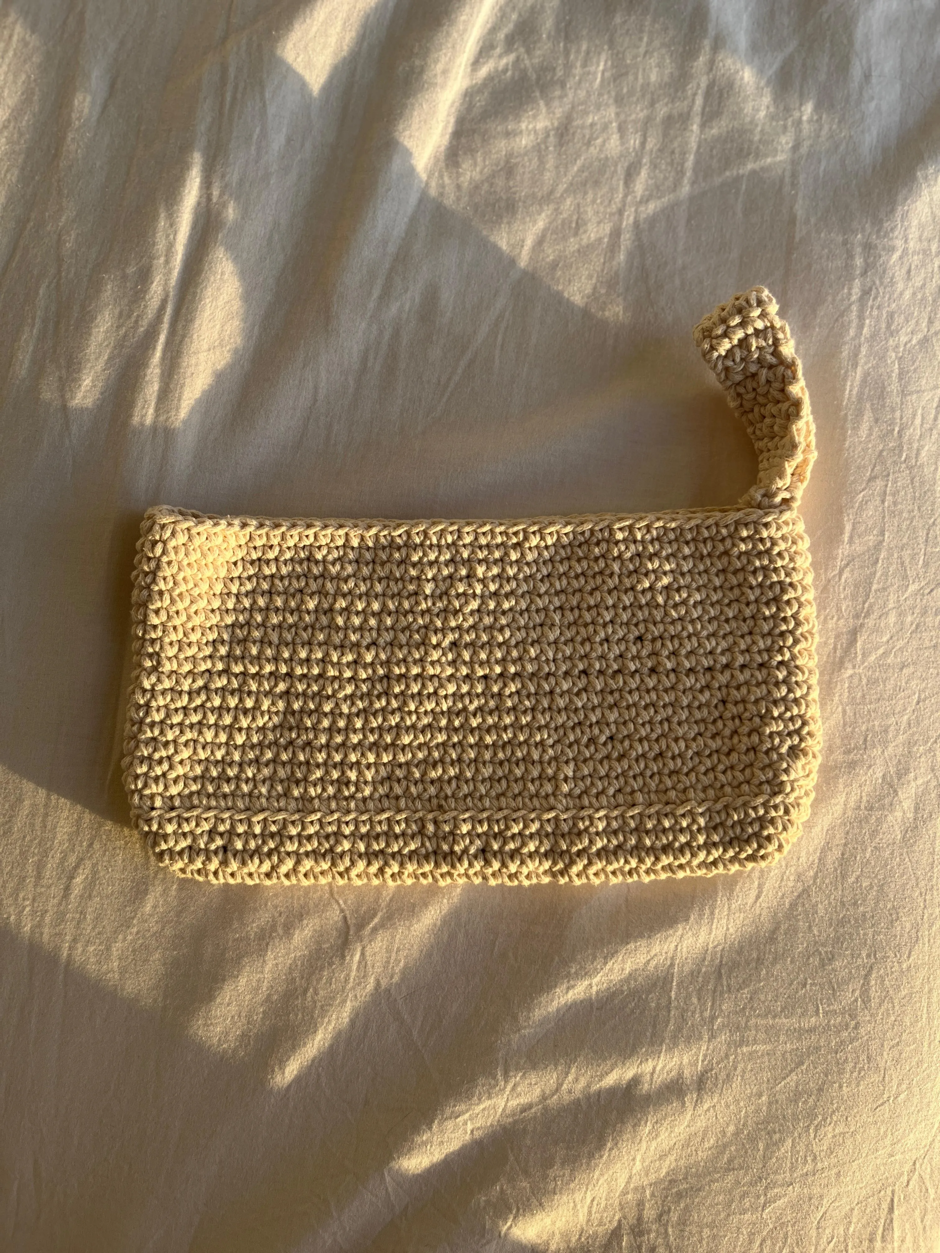 Summer Handbag Knitted with Fabric Rope