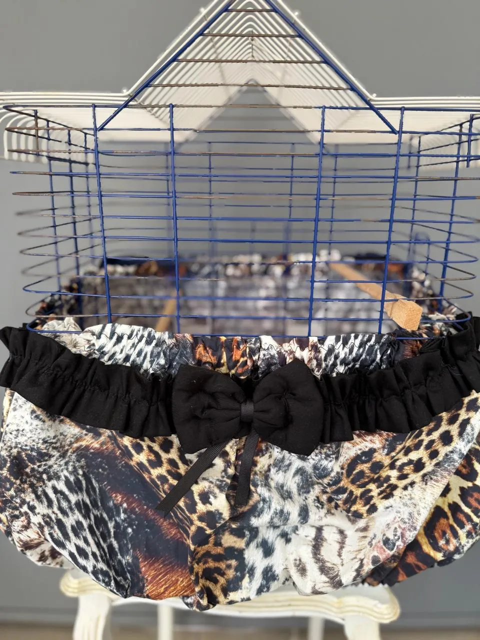 Elastic and Washable Leopard Cage Skirt – 40×25 cm