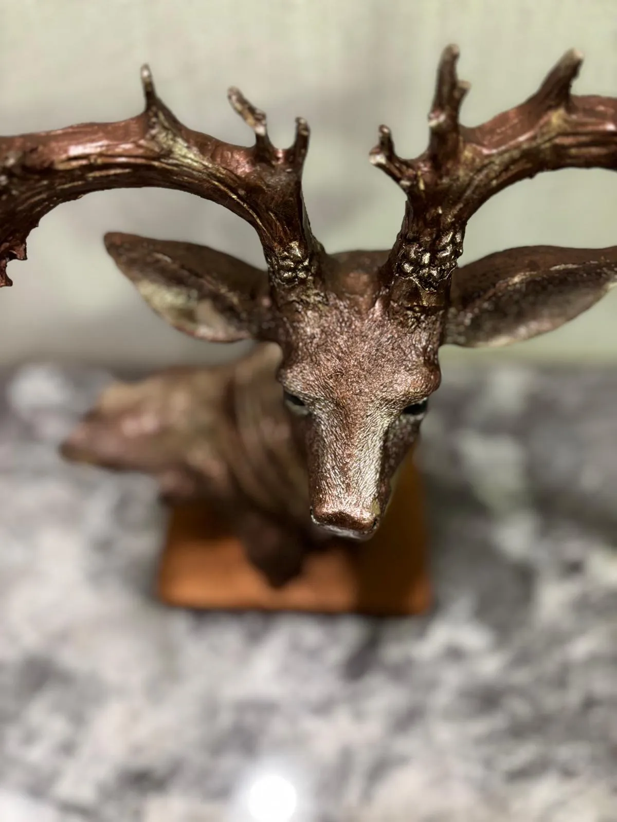 Handmade Copper Deer Statue – Vintage Brass Animal Figure