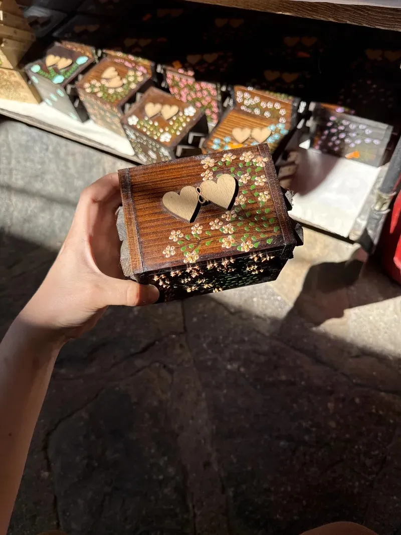 3 Katlı Ahşap Takım Kutuları El Boyaması Çok Güzel