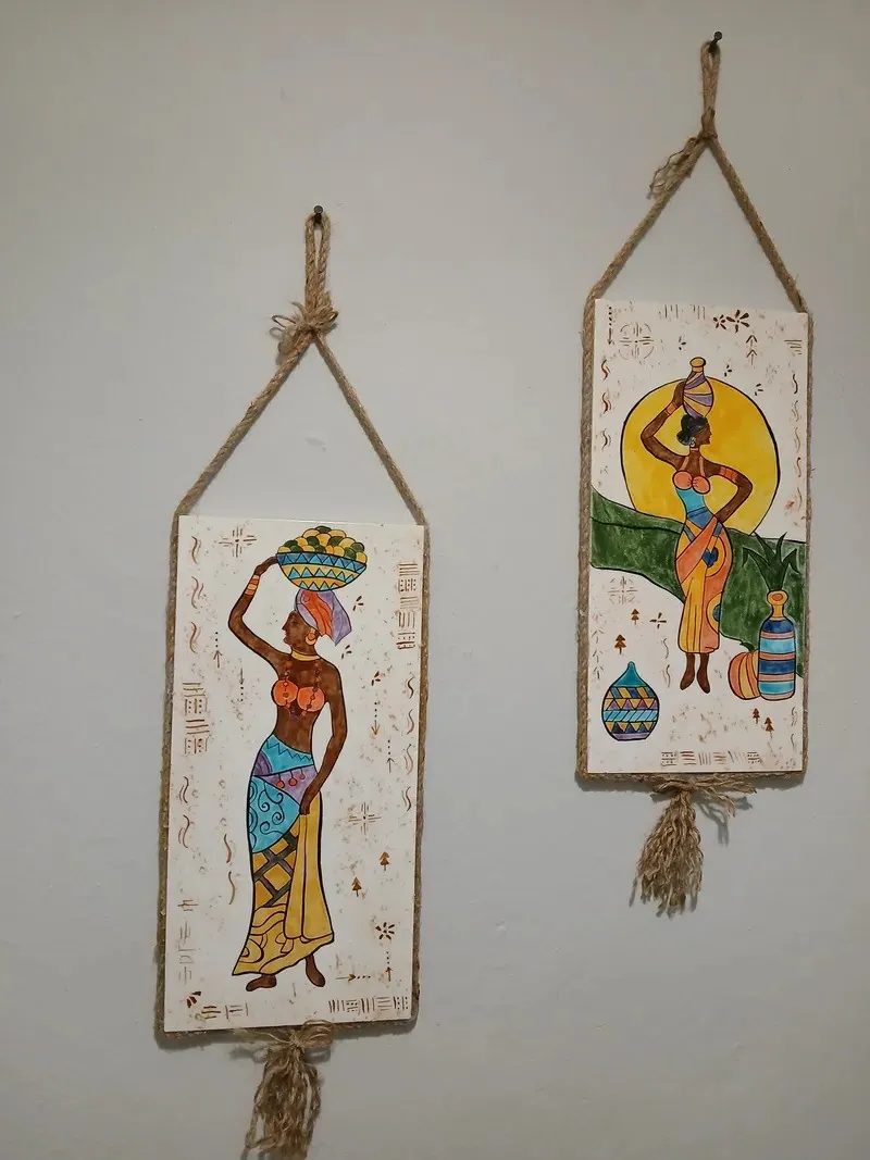 Modern Tile Named African Girls