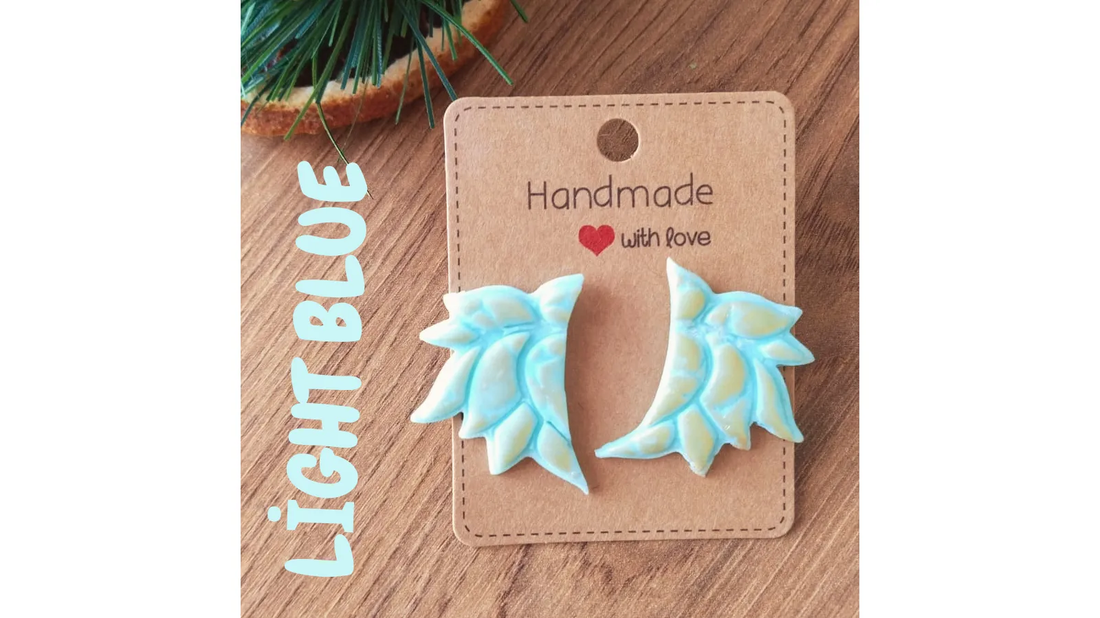 POLYMER CLAY EARRINGS WITH LOTUS STAINLESS STEEL APPARATUS