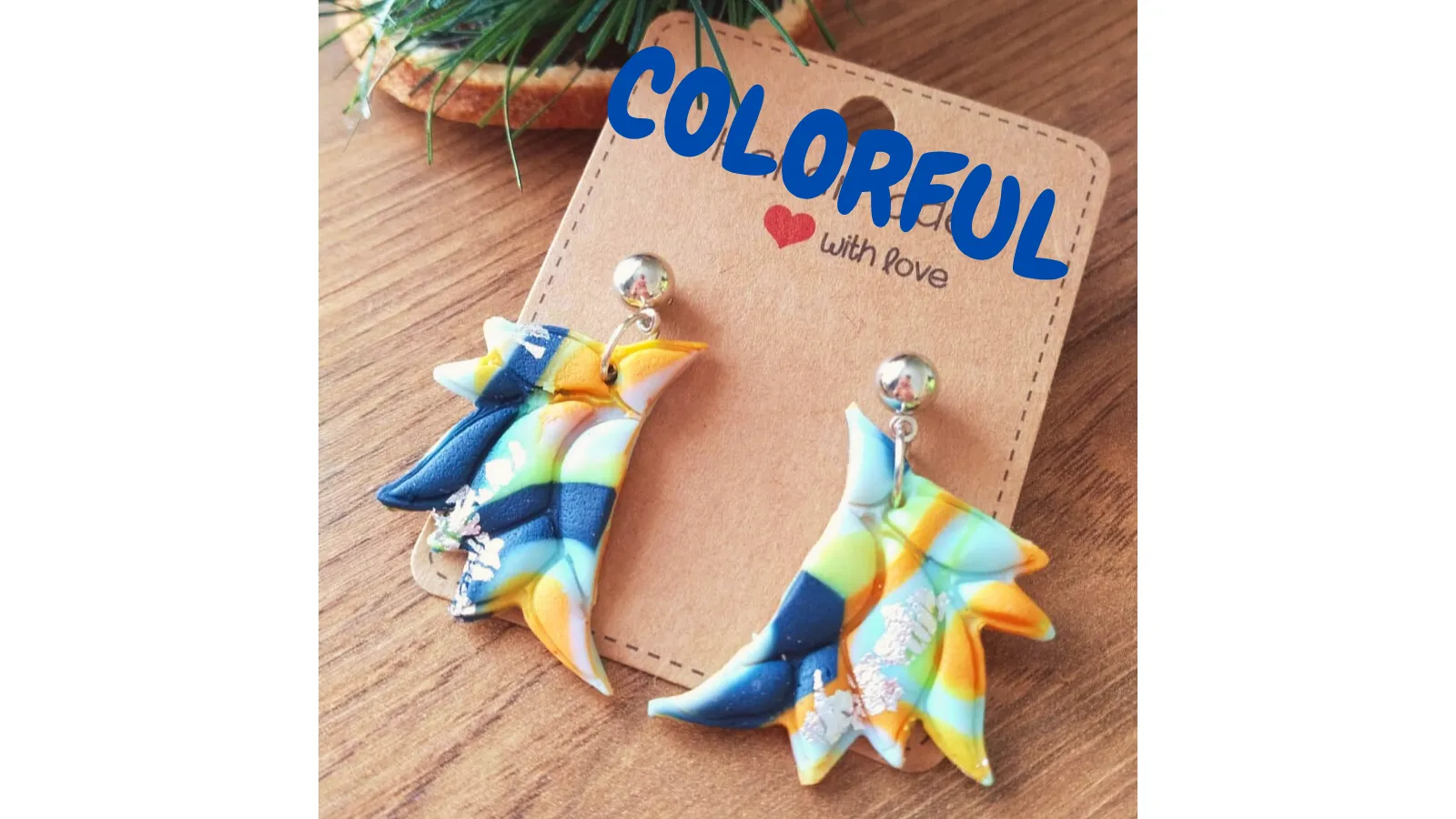 LOTUS EARRING MODEL 2 (POLYMER CLAY)