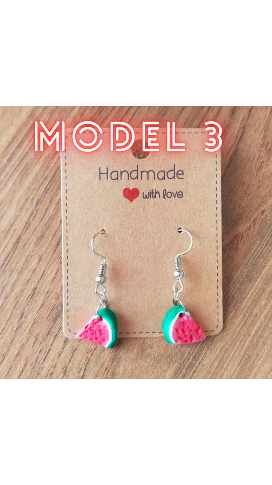 WATERMELON EARRINGS 3 POLYMER CLAY