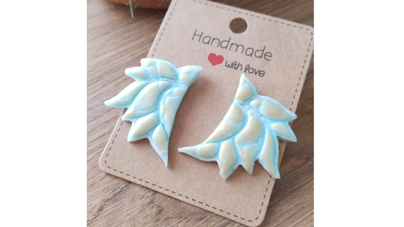 POLYMER CLAY EARRINGS WITH LOTUS STAINLESS STEEL APPARATUS
