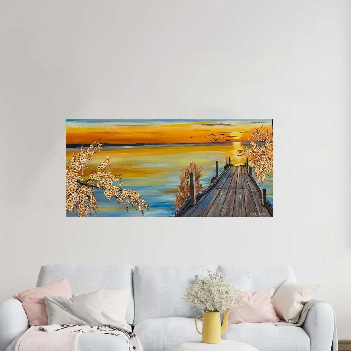 Manzara Temalı El Emeği Yağlı Tablo