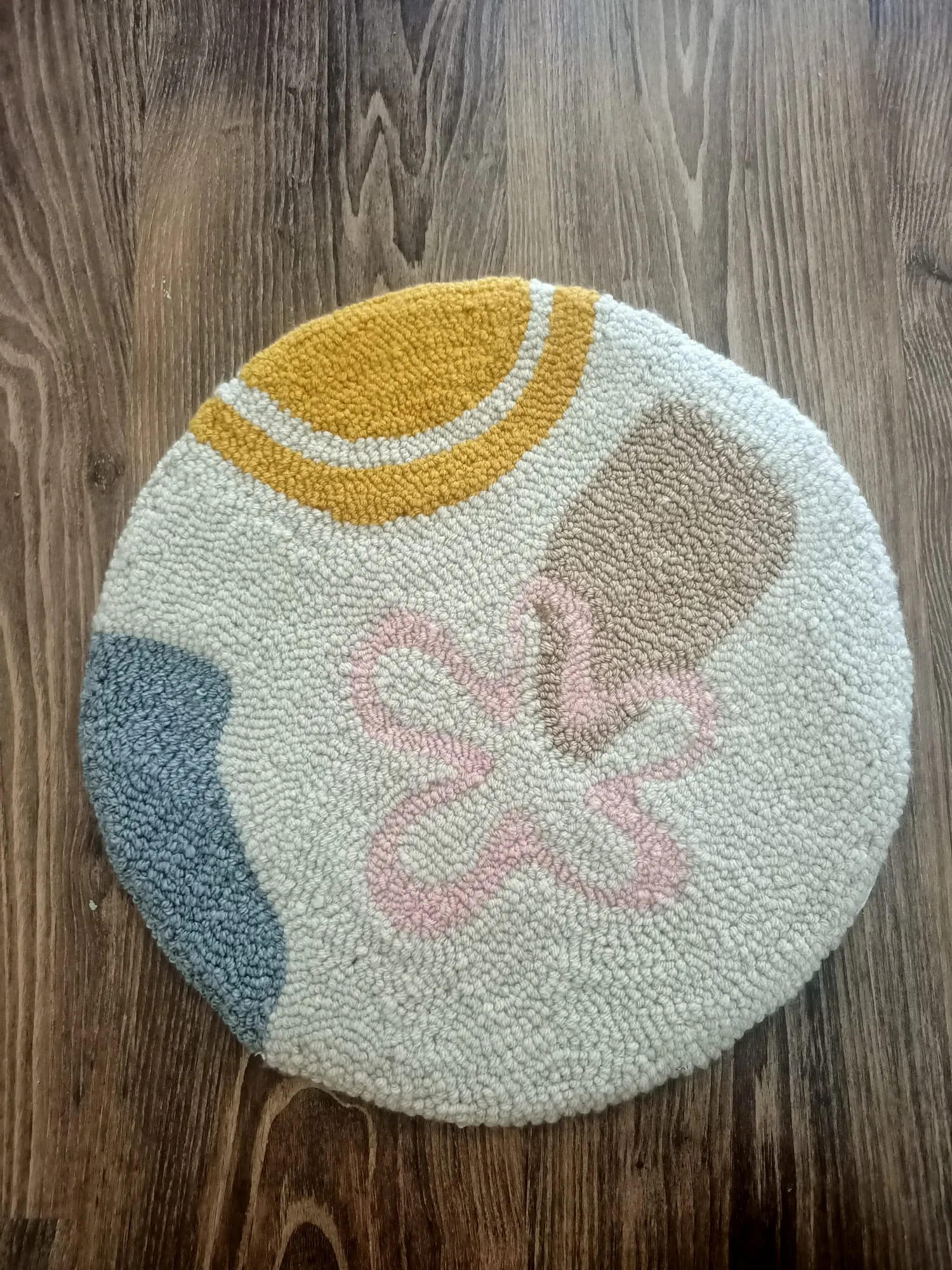 Patterned Handmade Round Stool Cover