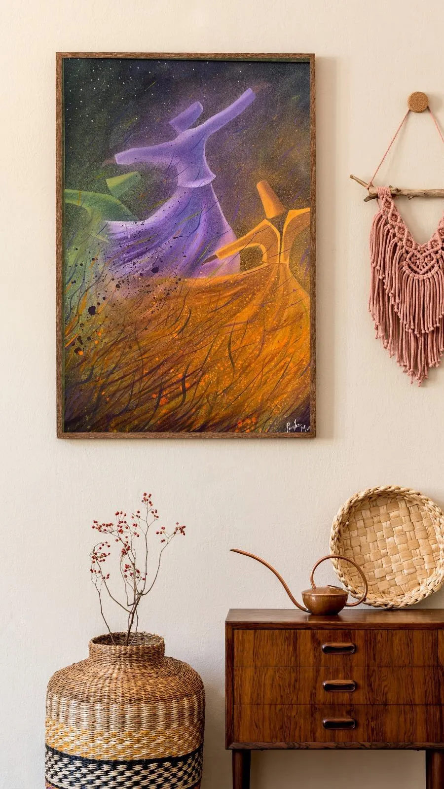 Semazen Temalı Modern Yağlı Boya Tablo