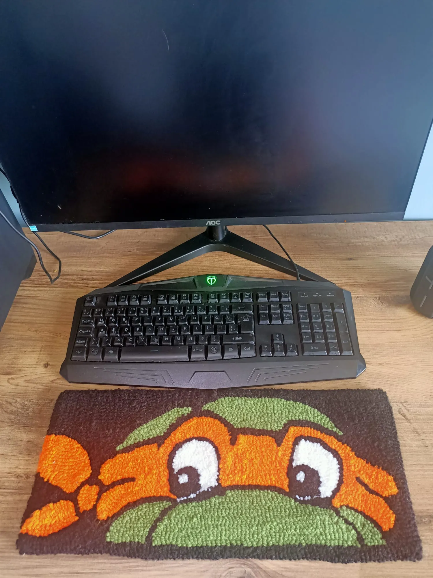 Ninja Turtles Themed Computer Mat Tufting Woven