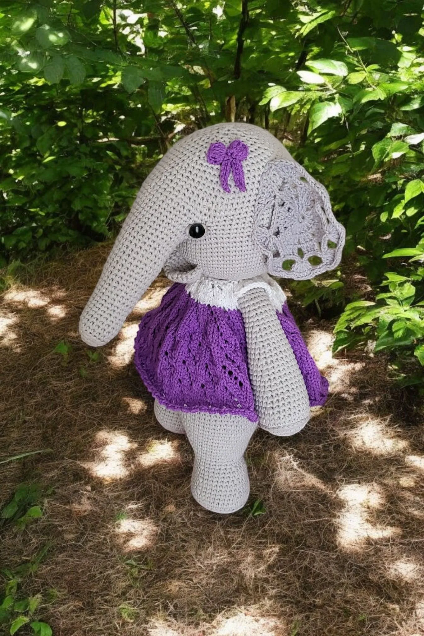 Purple Amigurumi Elephant