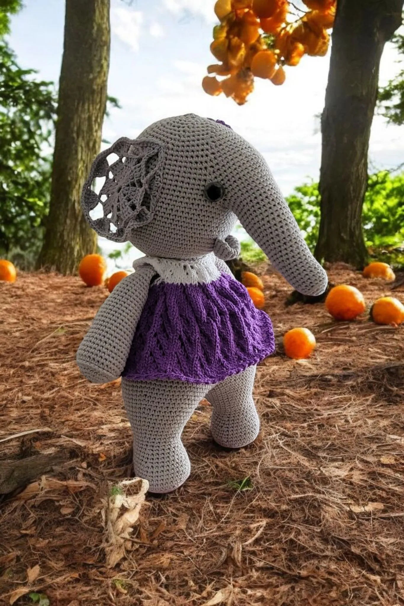 Purple Amigurumi Elephant